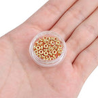 BEADIA 14K Gold Plated Roudelle Spacer Beads 4x1.8mm 50pcs for Jewelry Making Findings Non Tarnish - color: 14K Gold, size: 4x1.8mm Roudelle