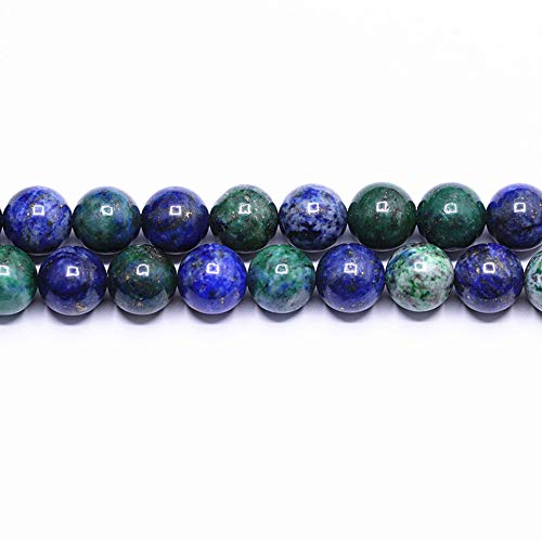 Natural Gemstone Loose Beads Smooth Round Approxi 15 inch DIY Bracelet Necklace for Jewelry Making (6mm, Chrysocolla) - color: Chrysocolla, size: 6mm