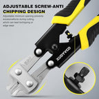 XUDYVCO Mini Bolt Cutters, Premium 8IN Heavy Duty Wire Cable Cutters with Non-Slip Handle, Multi-Function Wire Snips Pliers Clippers with Labor-Saving Spring Loaded for Chain Mesh Screw Fence Rivets