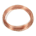 PATIKIL 66 Feet Solid Bare Copper Wire, 21 Gauge 99.9% Pure Copper Wire 0.8mm Soft Beading Wire Metal Plant Stem Ties for Jewelry Craft (20m) - size: 0.8mmx20m