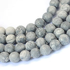 KISSITTY 235pcs 8mm Frosted Natural Picasso Stone/Picasso Jasper Bead Strands, Mixed Gemstone Crystal Beads Round Chakra Beads Energy Healing Crystals Gemstones for DIY Jewelry Making - color: Frosted Natural Picasso Stone/Picasso Jasper