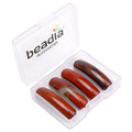 BEADIA Natural Curved Redstone Stone Beads 36x10mm 4pcs for DIY Bracelet Jewelry Making - color: Redstone
