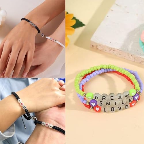 500PCS Letter Beads Glow in The Dark 4x7mm Acrylic Alphabet Vowel Letters A E I O U Beads for Jewelry Bracelet Making - color: AEIOU-500PCS