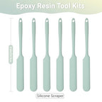 Gartful 6PCS Silicone Spatula Sticks, Non-Stick Epoxy Resin Mixing Sticks Scraper Tools, Reusable Stirring Rods for Resin, Paint, Waxing, Liquid, Arts Crafts Supplies, Facial Mask, Light Green - color: Light Green