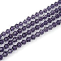 250pcs Czech 6mm (0.24 Inch) Faceted Bicone Crystal Glass Loose Beads Spacer Bulk Amethyst Purple for DIY Craft Jewelry Making CCB627 - color: Amethyst, size: 6mm - 250pcs