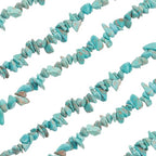 MECCANIXITY 220 Pcs Natural Drilled Turquoise Gemstone Chips Bulk 5mm to 8mm Dia. Irregular Tumbled Crystal Chip Beads for Jewelry Making Craft Supplies (Green Blue) - color: Turquoise, size: 5-8mm