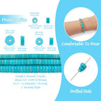 Craftdady 744Pcs Blue Friendship Bracelet Beads Heishi Turquoise Beads Strands 4.5/6/8mm Flat Round Gemstone Beads Coin Disc Spacer Stone Beads for Crafts DIY Jewelry Making Supplies - color: Turquoise, 4.5-8mm