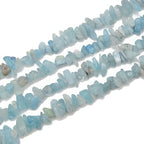3-5mm Natural Aquamarine Gemstone Chips Loose Beads Semi Precious for Jewelry Making DIY Handmade Craft Supplies 1 Strand per Bag Approxi 32" - color: Aquamarine