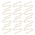 UNICRAFTALE 24pcs About 90mm Golden Ear Threads Hypoallergenic Stainless Steel Ear Threads Earring Threader with Loop for Jewelry Earring Making 0.8mm Pin - color: Golden, size: 90mm