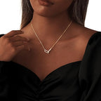 Coshilta Layered Gold Necklaces for Women, 14K Plated Gold Sterling Silver Plated Dainty Pendant Necklace Set with Cubic Zirconia,Stackable Chain Choker,Trendy Personalized Jewelry Gift Non Tarnish - style: C-N0565-CZ