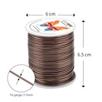 16 Gauge(1.5mm) Aluminum Wire 164 Feet(50 M) KSVZS Bendable Metal Wire for Crafts, Sculpting, Armature, Jewelry Making【3-in-1】+18 Gauge(1.0 mm) 32.8 Ft(10 M)+1 Plier(Brown) - size: 16Gauge, style: Brown