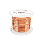 Hobbyworker 24 Gauge Bare Copper Wire 273FT/0.5mm Beading Craft Wire for Jewelry Making - size: 24 Gauge