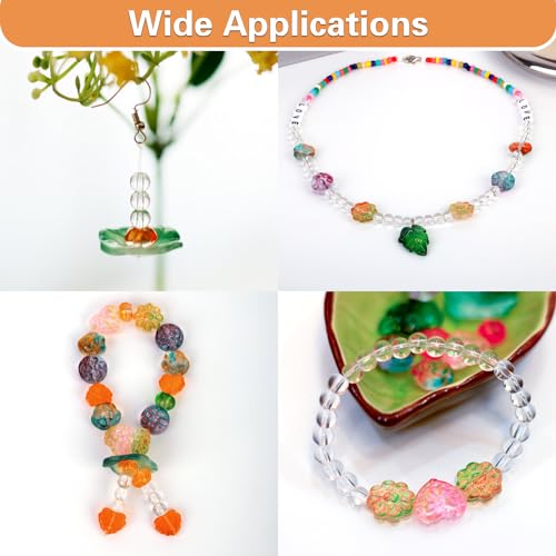 Gocelyn 476PCS Clear Crystal Round Glass Beads for Jewelry Making, Transparent Glass Spacer Loose Beads for Crafts Bracelets Necklaces Charms Pendants Gifts Presents Friendship - color: Round Glass Beads: Transparent