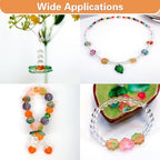 476PCS Clear Crystal Round Glass Beads for Jewelry Making, Transparent Glass Spacer Loose Beads for Crafts Bracelets Necklaces Charms Pendants Gifts Presents Friendship - color: Round Glass Beads: Transparent