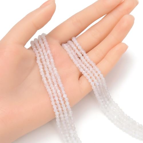 Adabele 15 Inch Natural Blue Flash Moonstone Healing Gemstone 3mm (0.12 Inch) Tiny Small Faceted Round Loose Beads Stone Spacer (110-120pcs) for Craft Jewelry Making GK3-7 - color: Blue Flash Moonstone, size: 3mm (0.12") - 15 inch/1 strand