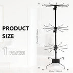 1Pc Rotating Display Stand Jewelry Display Rack with Hooks Metal Earrings Display Stands for Selling Necklace