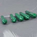 50mm Synthetic Malachite Hexagonal Wand Jewelry Making Crystal Pointed Chakra Reiki Healing Beads 2mm Hole Drilled(Pack of 5) - color: Synthetic Malachite