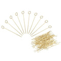 PATIKIL 200Pcs 304 Stainless Steel Jewelry Eye Pins 25mm 22 Gauge Gold Open Eye Pins for Jewelry Making DIY Craft Necklaces Bracelets Earrings - color: Gold, size: 25mm