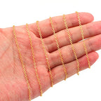 BEADIA 18K Gold Plated O Chains 2.0mm 2 Meters for Jewelry Making Findings - color: O Chain, size: 2.0mm