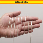2 mm 330 Feet Satin Nylon Cord String for Jewelry Making Bracelet Necklaces Beading Thread Rattail Macrame Kumihimo Chinese Knot Craft - size: Cream