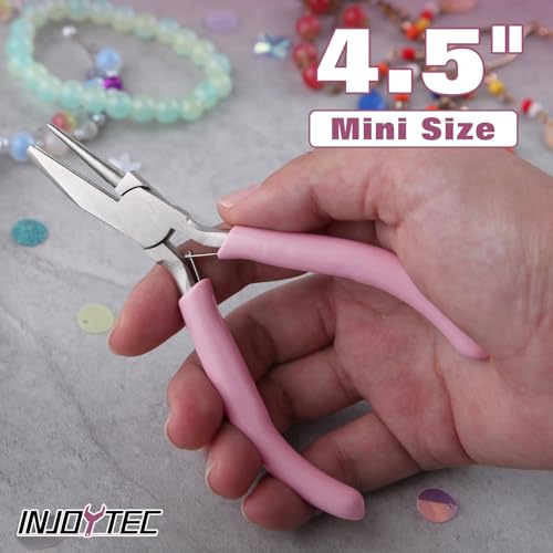 Mini Round Concave Pliers Jewelry Making Pliers Wire Bending For Making Wire Loops, Bending Wire, Wrapped Wire Loops, Eye Pins, Headpins Memory Wire Beading Jewelry Repair