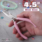 Mini Round Concave Pliers Jewelry Making Pliers Wire Bending For Making Wire Loops, Bending Wire, Wrapped Wire Loops, Eye Pins, Headpins Memory Wire Beading Jewelry Repair