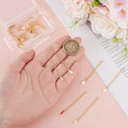 Beebeecraft 1 Box 20Pcs Bracelet Extender Chains 18K Gold Plated Brass Necklace Extenders Cable End Chain with Teardrop Charm Tabs for Jewelry Making (5.3cm/2.08in) - color: Gold-teardrop