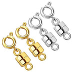 OHINGLT Strong Magnetic Necklace Clasps and Closures,Gold and Silver Plated Jewelry Clasps Converters for Bracelet Necklaces Chain - color: 4Pcs | Gold & Silver