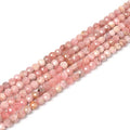 Natural Argentina Rhodochrosite 4mm Faceted Round Beads Loose Beads 16 Inch for Jewelry Making Beads - color: Argentina Rhodochrosite
