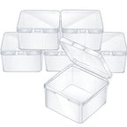 Jetec 6 Pieces Mini Plastic Clear Beads Storage Containers Box for Collecting Small Items, Beads, Jewelry, Business Cards, Game Pieces, Crafts (2.5 x 2.5 x 1.6 Inch) - size: 2.5 x 2.5 x 1.6 Inch