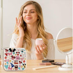 Cartoon Mouse Castle Travel Jewelry Case, Small Box Organizer, Cartoon Gifts Merchandise, Birthday Christmas Gifts for Cartoon Lovers Fans Women Teen Girls Friends Sister Her