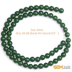 GEM-Inside Natural 6mm Green Taiwan Jade Gemstone Loose Beads Round Crystal Energy Stone Power for Jewelry Making 15" - color: Green Taiwan Jade, size: 6mm