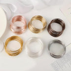 Durable Stainless Steel Jewelry Craft Wire - 500 Loops, 6 Colors Memory Beading Wire for DIY Necklace, Bracelet, Earring, Ring Making & Art Creations, 3 Yards per Roll
