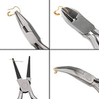 URSKYTOUS 4Pcs Jewelry Pliers Set Jewelry Making Pliers Tools Kit Include Jewelry Making Needle Nose Chain Nose Round Bent Pliers Wire Cutter for Bracelet Beading Craft Jewelry Making Supplies (Black) - color: Cn Black