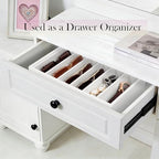 Velvet Sunglass Organizer Tray, Stackable Glasses Case for Drawer, Eyeglasses Watches Jewelry Display Holder Women Men