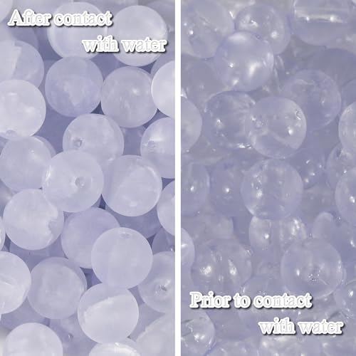 100Pcs Glass Beads 10mm Round Moon Frosted Cracked Water-Activated Transparent Glazed Beads, Ideal for DIY Bracelets Necklaces Phone Charms Craft Supplies (Purple) - color: Purple