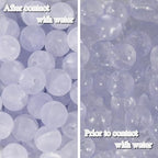 100Pcs Glass Beads 10mm Round Moon Frosted Cracked Water-Activated Transparent Glazed Beads, Ideal for DIY Bracelets Necklaces Phone Charms Craft Supplies (Purple) - color: Purple