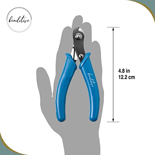 Beaditive Memory Wire Cutter | Jewelry Making, Beading, Crafting | High-Carbon Steel | 5-Inch (Lake Blue) - color: Lake Blue