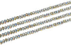 500pcs Czech Faceted Rondelle Crystal Glass Loose Beads 4mm Small Tiny Spacer Bulk Green Red Shimmer for DIY Craft Jewelry Making CCR437 - color: Green Red Shimmer, size: 4mm (0.16") - 500pcs