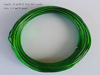 15 Gauge Anodized Aluminum Wire 49 Feet for Jewelry Making Craft DIY（1.5mm,Green,41525） - color: Green, size: 15 Gauge