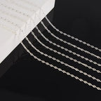 KYUNHOO 16.4 Feet Silver Plated Chains for Jewelry Making Thin Anchor Link on Spool Small Chain for Crafts DIY with Jump Rings Lobster Clasps - color: Bean Silver