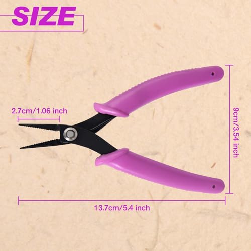 SPEEDWOX Long Nose Pliers Specialty Pointed Nose Tweezer Noses Plier Serrated Jaws Mini Chain Noses Pliers Jewelry Making Bending Wire Open and Close Jump Rings