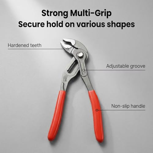 10-Inch Groove Joint Plier, Adjustable Pliers Multi-Purpose Water Pump Pliers, Tongue And Groove Plier, V-Jaw, Chrome-Vanadium Steel,Slip Joint Plier Set For Craftsman Lineman Engineer (10inch) - style: 10 inch