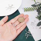 PH PandaHall 4pcs Silver Pendant Blanks, 18K Gold Adjustable Pendant Blank Brass Charm Base Setting Claw Prong Pendants Blanks for DIY Women Gemstone Setting Handmade Necklace Jewelry Making