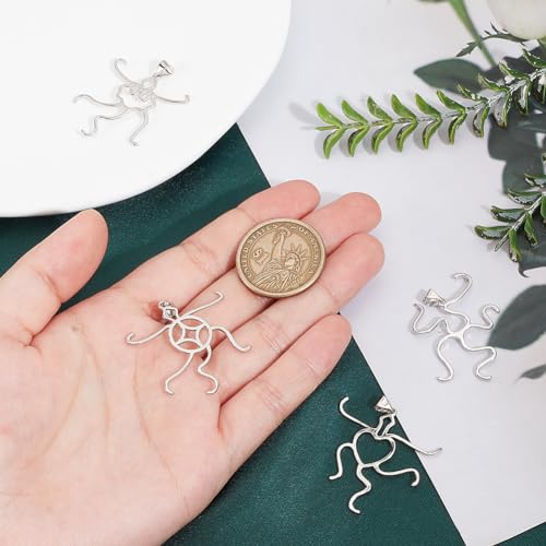 PH PandaHall 4pcs Silver Pendant Blanks, 18K Gold Adjustable Pendant Blank Brass Charm Base Setting Claw Prong Pendants Blanks for DIY Women Gemstone Setting Handmade Necklace Jewelry Making