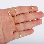 14K Gold Necklace Extenders 925 Sterling Silver Chain Extension Necklace Bracelet Anklet Extender for Jewelry Making (1 2 3 inch) - color: 14K Gold
