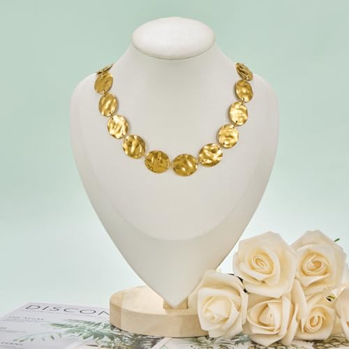 UMAOKANG 2 Meters Gold Oval Chain for Jewelry Making Stainless Steel Link Chains on Spool with Jump Rings Lobster Clasps - color: Gold Middle Oval