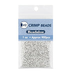 Beadalon Crimp Beads, Size #2, Silver Plated, 1 oz, Approx. 900 pc - color: Silver, size: Size #2, 900 Pc