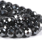 Hematite 4mm Faceted Round Beads Loose Beads 16 Inch for Jewelry Making Beads - color: Hematite