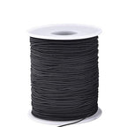 LUSTEMBER Elastic String for Bracelets, 1 mm x 110 Yards Sturdy Stretchy Elastic Cord for Jewelry Making, Necklaces, Beading - Black - size: Black